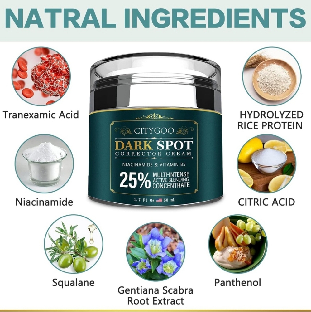 🌿NWT 💚CITYGOO: Dark Spot Corrector Cream - ⭐️Enriching Skin Cream✨️ - Picture 2 of 8